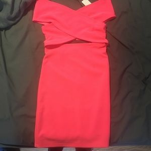 NWT L’atiste cutout off shoulder bodycon dress